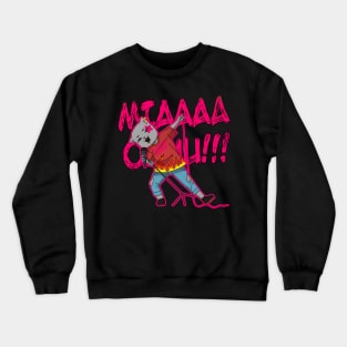 Rock singer cat pink Crewneck Sweatshirt